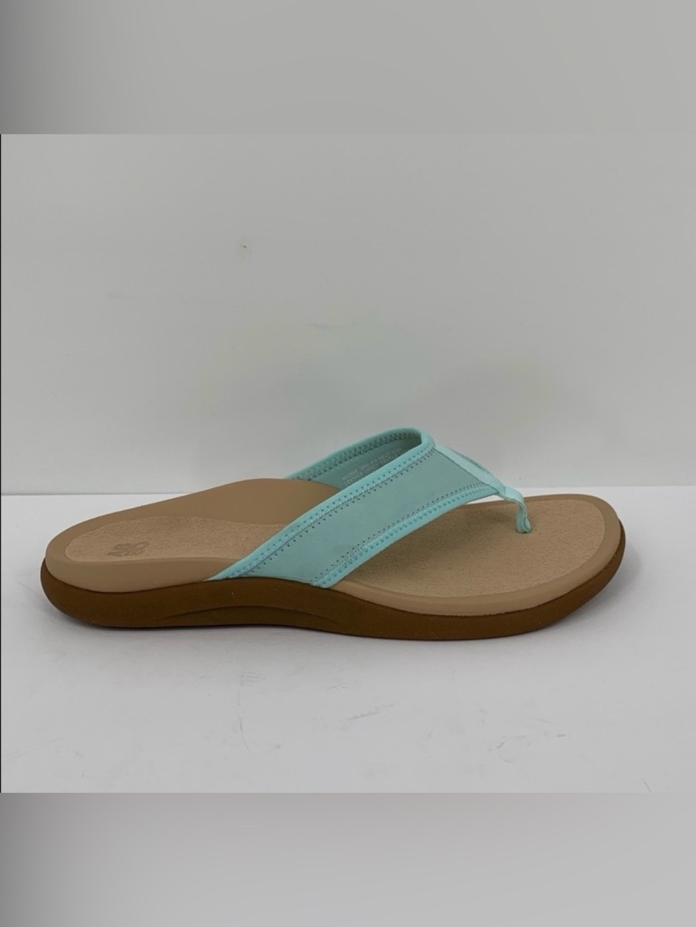 ABEO Maddie flipflop comfort sandals shoe thong ice light blue slide women 11